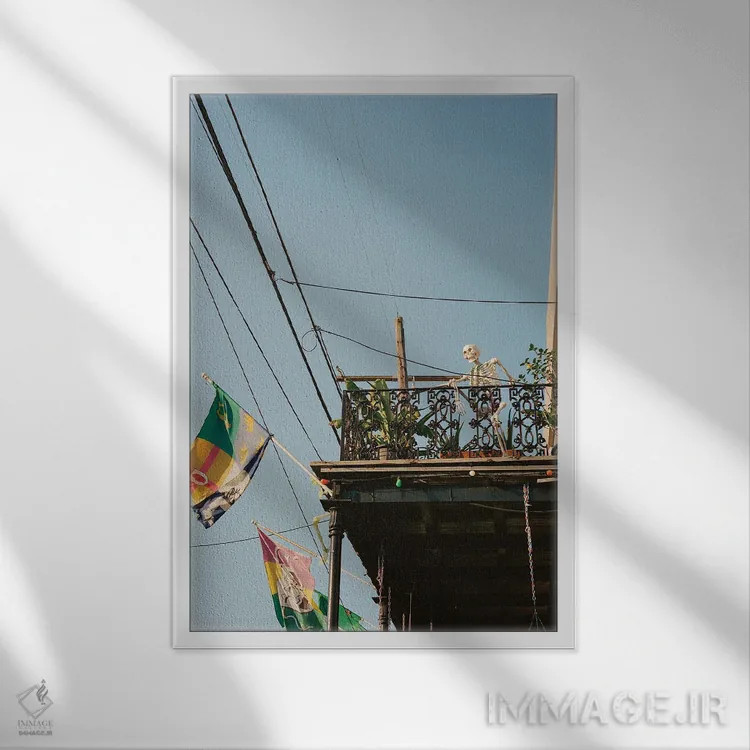 تابلو نیواورلئان ۷ روی نگاتیو اثر بثانی یانگ - نمای قابدار سفید