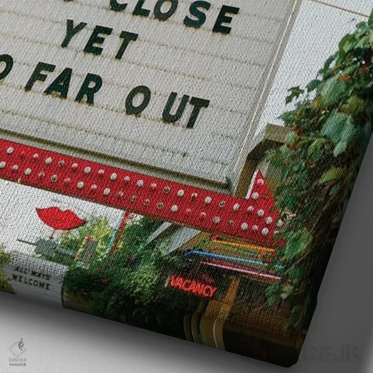 تابلو متل آستین ۳ روی نگاتیو اثر بثانی یانگ - نمای نزدیک بافت بوم