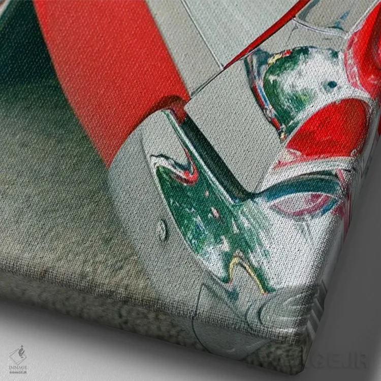 تابلو خودروی کلاسیک اثر بثانی یانگ - نمای نزدیک بافت بوم