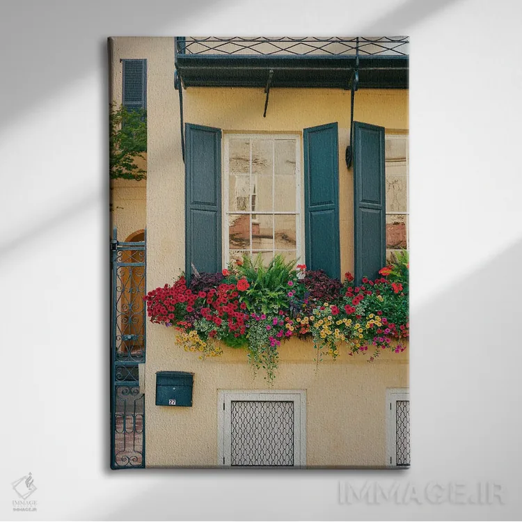 تابلو معماری چارلستون روی نگاتیو اثر بثانی یانگ - نمای روبهرو روی دیوار