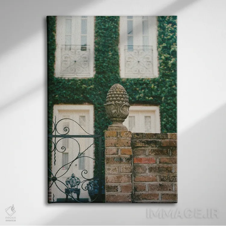 تابلو معماری چارلستون ۷ روی نگاتیو اثر بثانی یانگ - نمای روبهرو روی دیوار