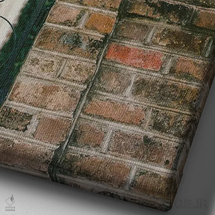 تابلو معماری چارلستون ۷ روی نگاتیو اثر بثانی یانگ - نمای نزدیک بافت بوم