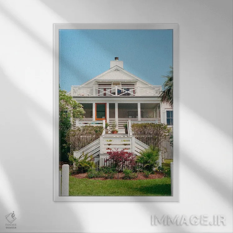 تابلو جزیره سالیوان ۸ روی نگاتیو اثر بثانی یانگ - نمای قابدار سفید