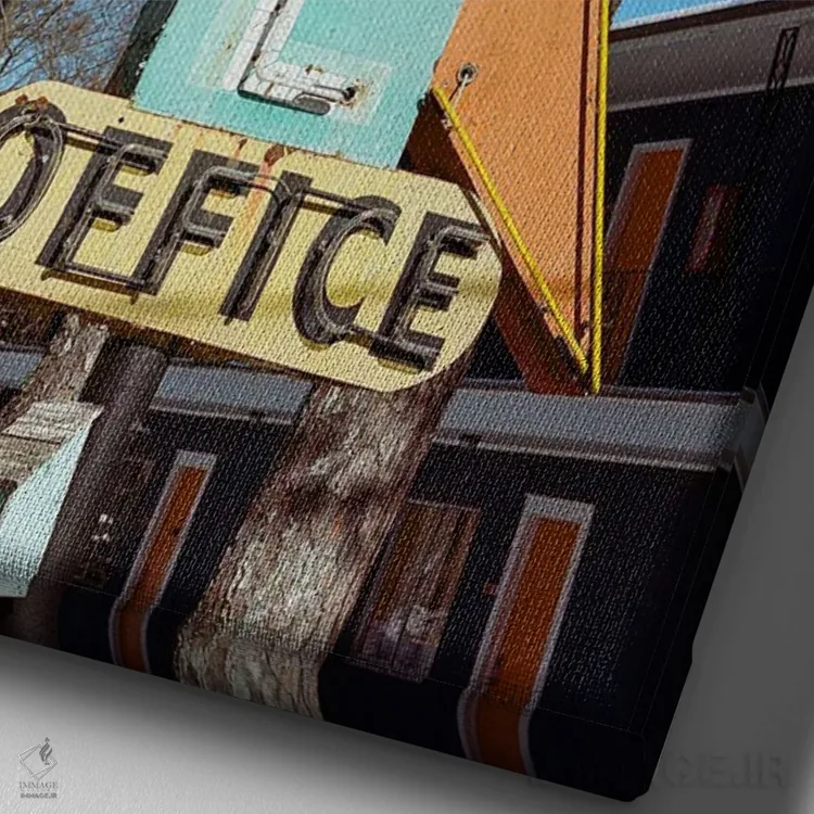 تابلو متل یورکا اسپرینگز اثر بثانی یانگ - نمای نزدیک بافت بوم