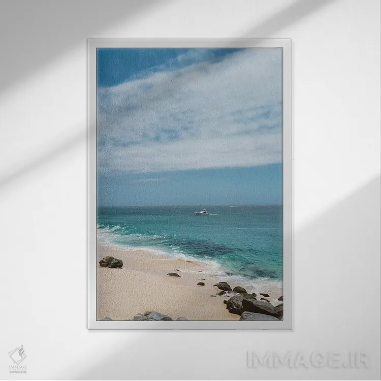 تابلو قایق کابو اثر بثانی یانگ - نمای قابدار سفید