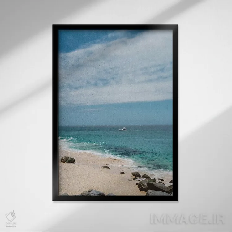 تابلو قایق کابو اثر بثانی یانگ - نمای قابدار مشکی