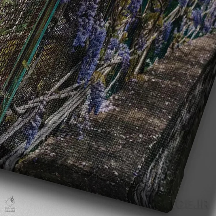 تابلو شکوفههای ساحل آمالفی ۳ اثر بثانی یانگ - نمای نزدیک بافت بوم