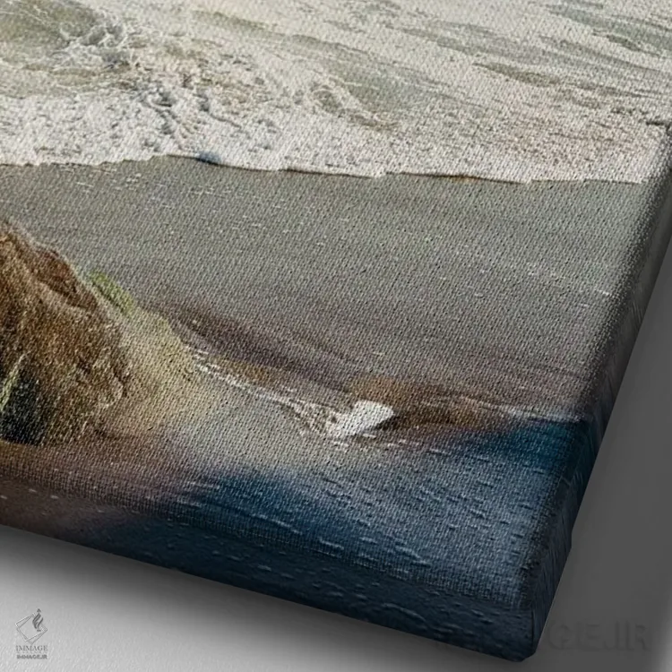 تابلو اسکلهٔ مالیبو شماره پنج اثر بثانی یانگ - نمای نزدیک بافت بوم