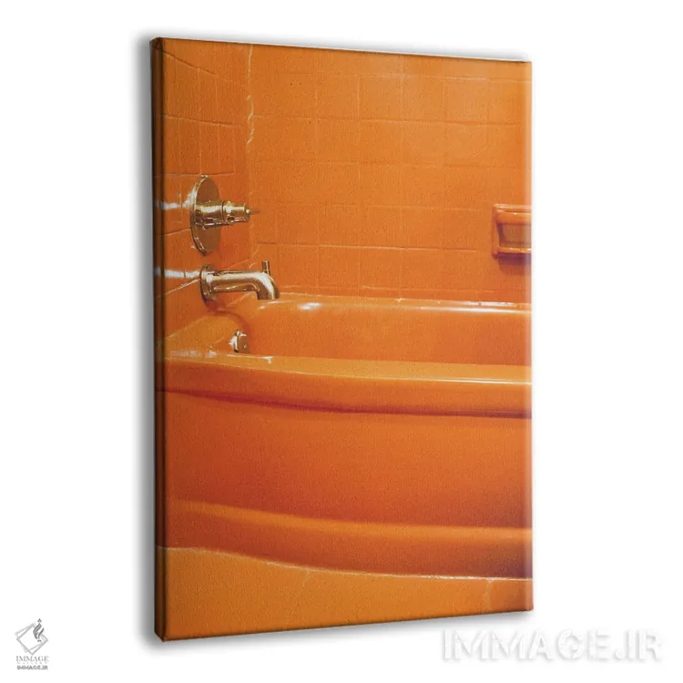 تابلو وان نارنجی اثر بثانی یانگ - نمای پرسپکتیو محصول