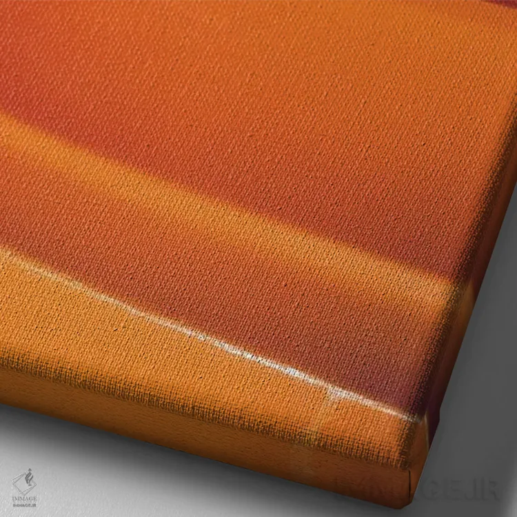 تابلو وان نارنجی اثر بثانی یانگ - نمای نزدیک بافت بوم