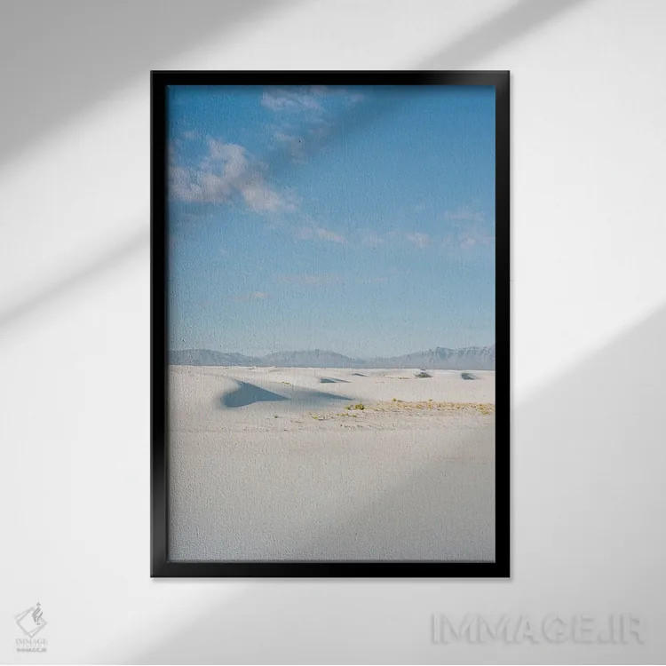 تابلو تپههای شنی سفید نیومکزیکو شماره سه اثر بثانی یانگ - نمای قابدار مشکی
