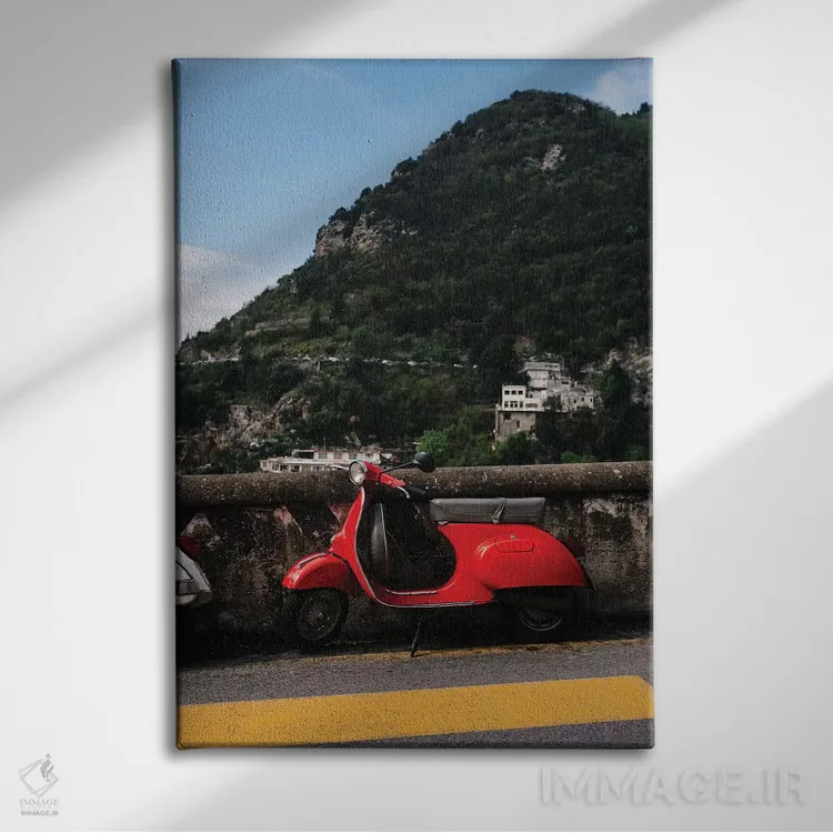 تابلو جاده ساحلی آمالفی شماره یک اثر بثانی یانگ - نمای روبهرو روی دیوار