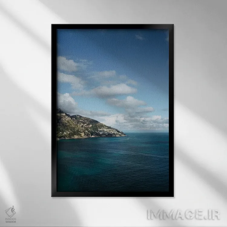 تابلو ساحل آمالفی شماره نه اثر بثانی یانگ - نمای قابدار مشکی