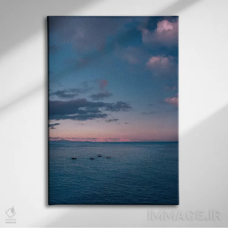 تابلو غروب ساحل آمالفی شماره شش اثر بثانی یانگ - نمای روبهرو روی دیوار