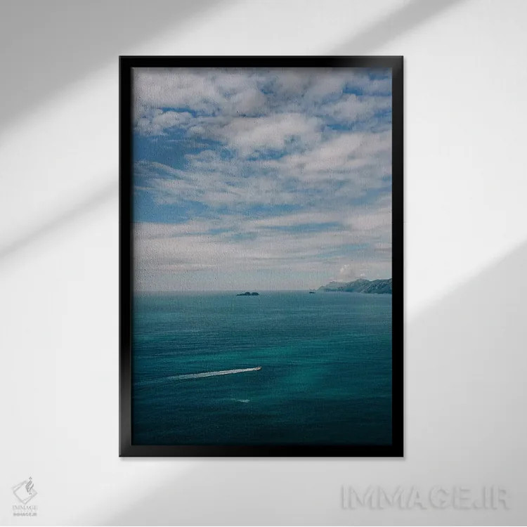 تابلو ساحل آمالفی شماره هشت اثر بثانی یانگ - نمای قابدار مشکی