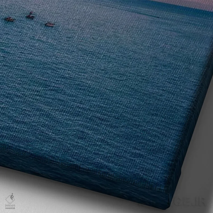 تابلو غروب ساحل آمالفی شماره شش اثر بثانی یانگ - نمای نزدیک بافت بوم