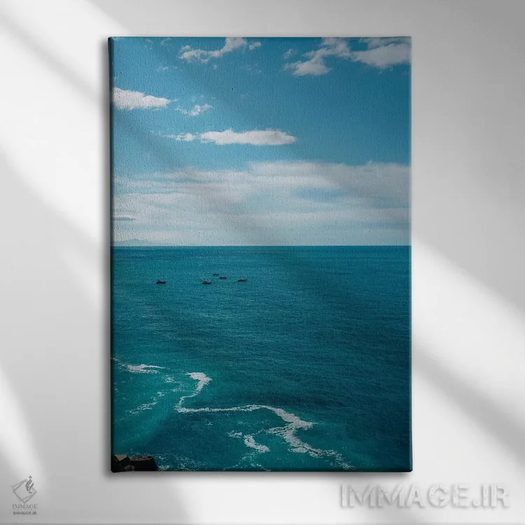 تابلو آب ساحل آمالفی شماره بیست اثر بثانی یانگ - نمای روبهرو روی دیوار