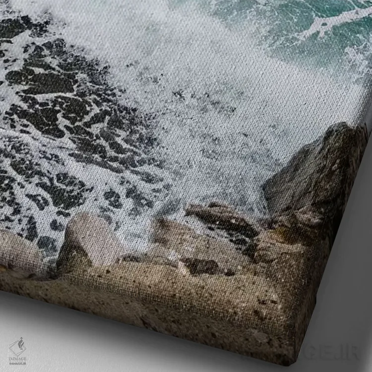 تابلو آب ساحل آمالفی شماره شش اثر بثانی یانگ - نمای نزدیک بافت بوم