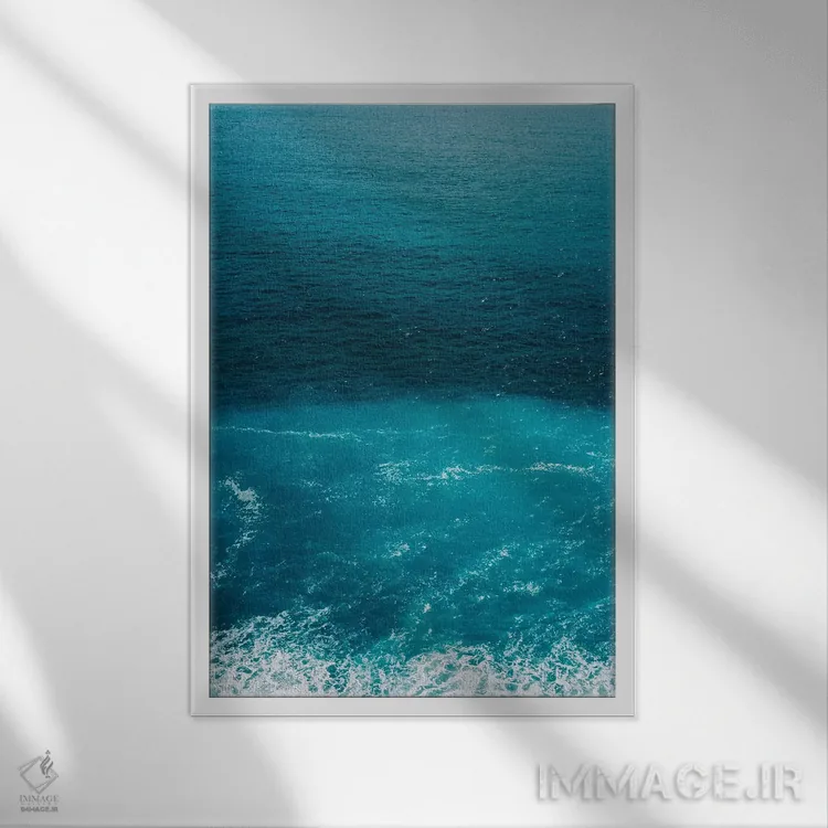 تابلو آب ساحل آمالفی اثر بثانی یانگ - نمای قابدار سفید