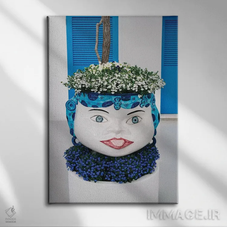 تابلو شکوفههای پوزیتانو شماره هفت اثر بثانی یانگ - نمای روبهرو روی دیوار