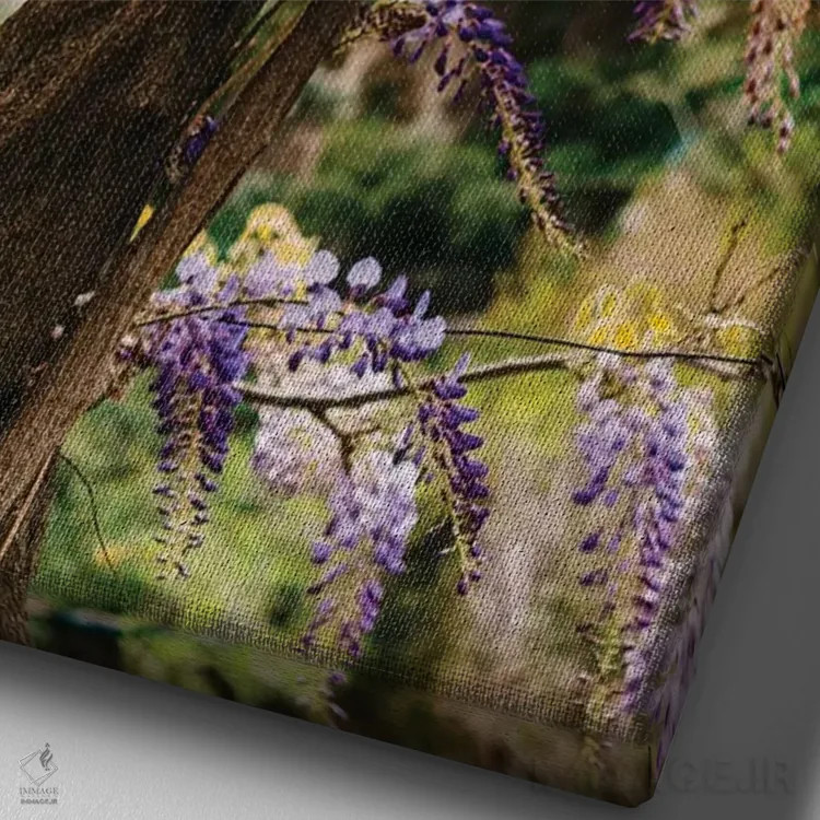 تابلو شکوفههای پوزیتانو شماره شش اثر بثانی یانگ - نمای نزدیک بافت بوم