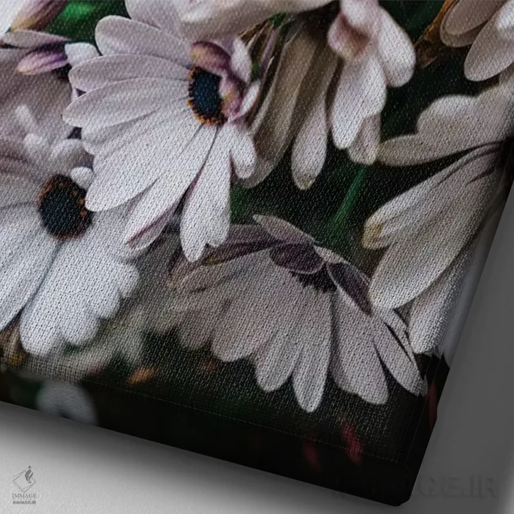 تابلو شکوفههای پوزیتانو شماره پنج اثر بثانی یانگ - نمای نزدیک بافت بوم