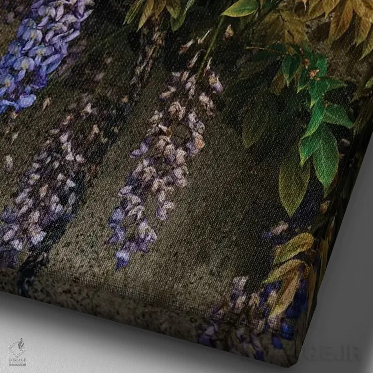 تابلو شکوفههای پوزیتانو شماره هشت اثر بثانی یانگ - نمای نزدیک بافت بوم