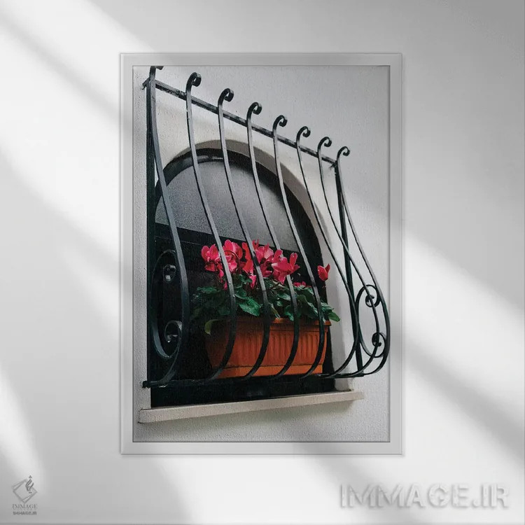 تابلو شکوفههای پوزیتانو شماره سه اثر بثانی یانگ - نمای قابدار سفید
