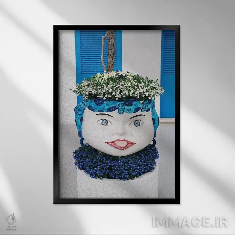 تابلو شکوفههای پوزیتانو شماره هفت اثر بثانی یانگ - نمای قابدار مشکی