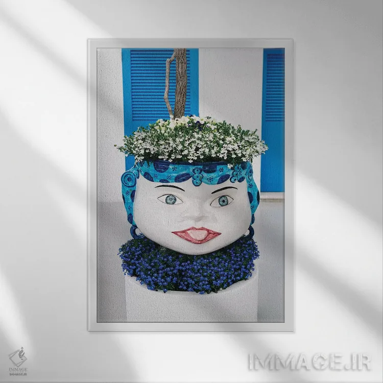 تابلو شکوفههای پوزیتانو شماره هفت اثر بثانی یانگ - نمای قابدار سفید