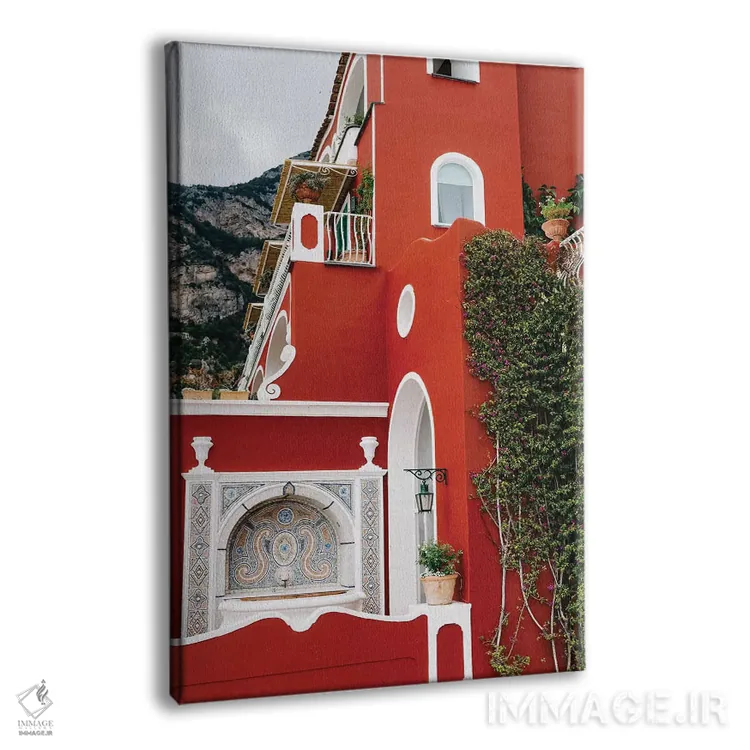 تابلو پوزیتانوی بارانی هفت اثر بثانی یانگ - نمای پرسپکتیو محصول