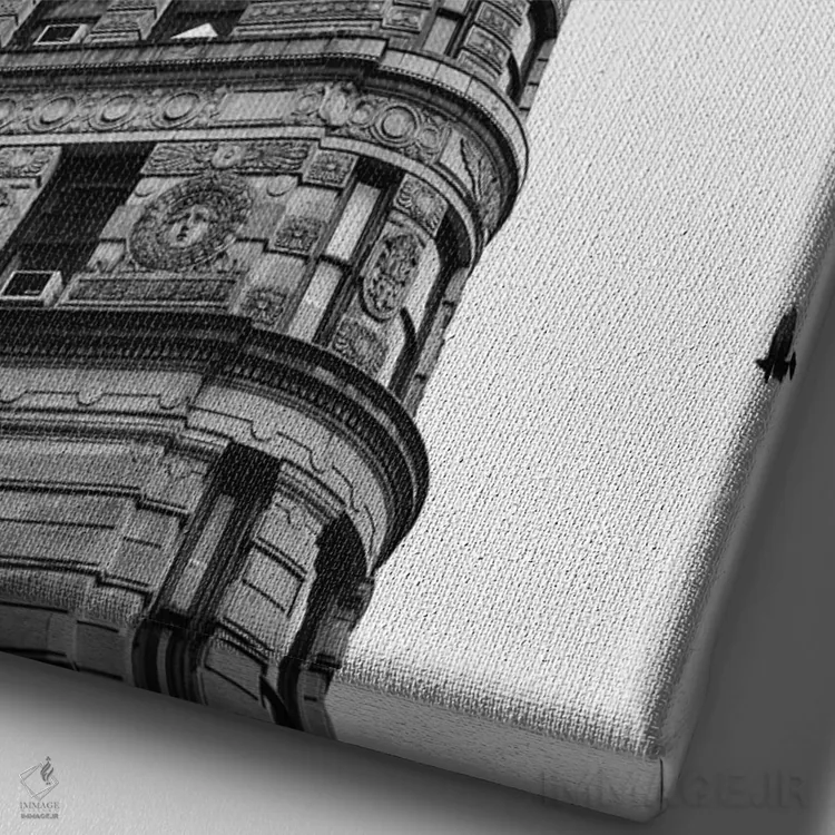 تابلو روز بارانی در فلتآیرون سه اثر بثانی یانگ - نمای نزدیک بافت بوم