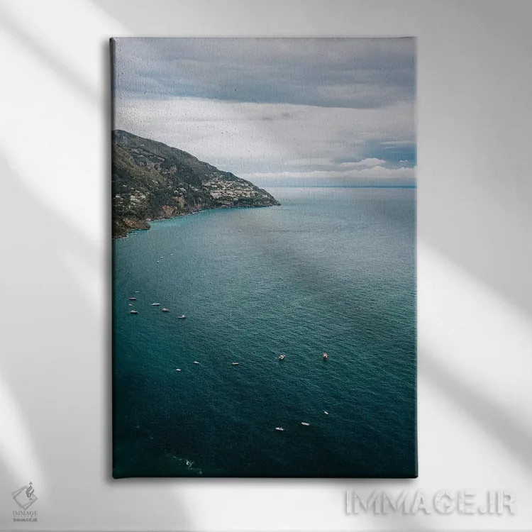 تابلو رانندگی طوفانی در ساحل آمالفی چهار اثر بثانی یانگ - نمای روبهرو روی دیوار