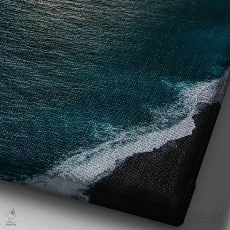 تابلو پوزیتانوی طوفانی هفت اثر بثانی یانگ - نمای نزدیک بافت بوم