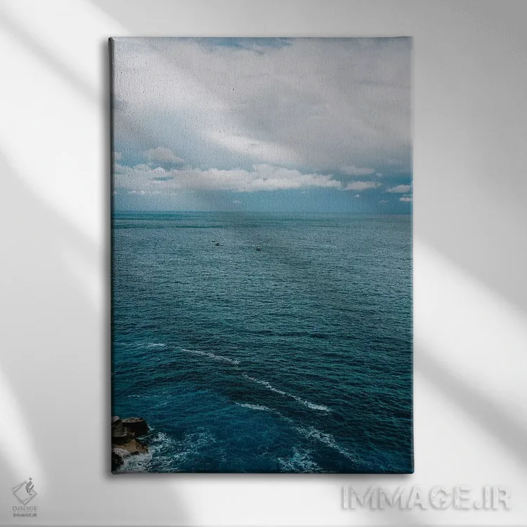 تابلو ساحل آمالفی طوفانی اثر بثانی یانگ - نمای روبهرو روی دیوار