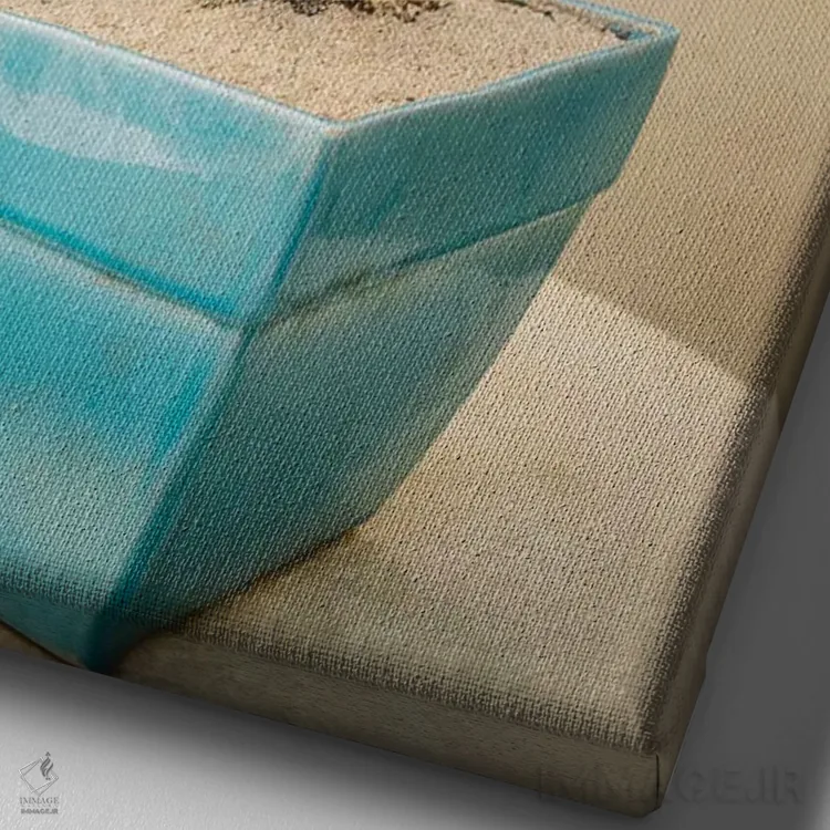 تابلو کاکتوس کبو پنج اثر بثانی یانگ - نمای نزدیک بافت بوم