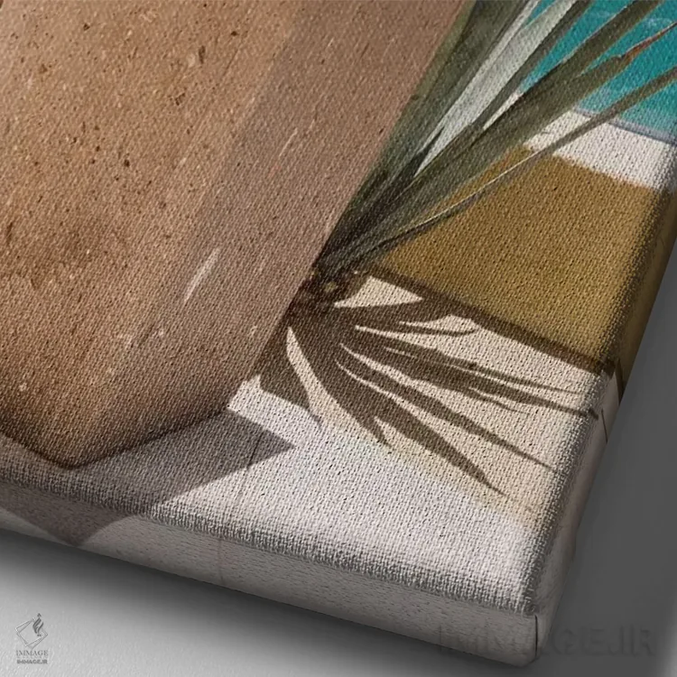 تابلو کاکتوس کبو اثر بثانی یانگ - نمای نزدیک بافت بوم