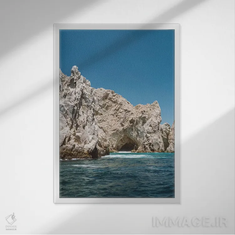 تابلو غار کبو دو اثر بثانی یانگ - نمای قابدار سفید