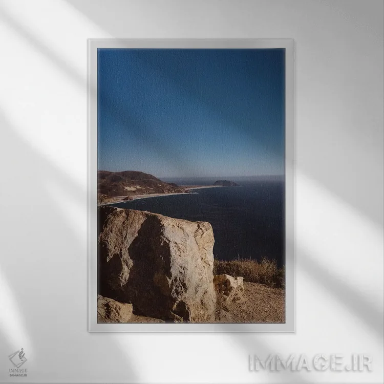 تابلو بیگ سور، کالیفرنیا سه اثر بثانی یانگ - نمای قابدار سفید