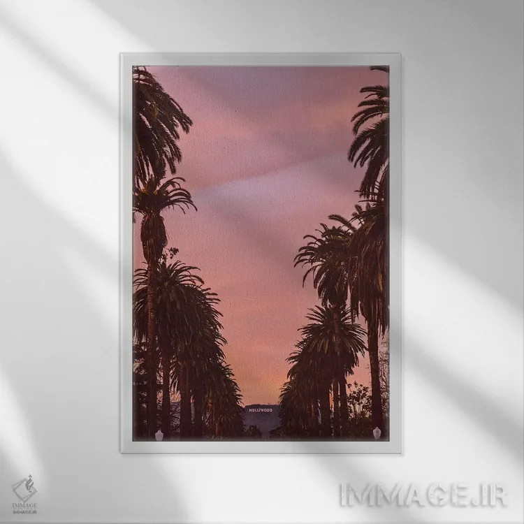 تابلو هالیوود اثر بثانی یانگ - نمای قابدار سفید