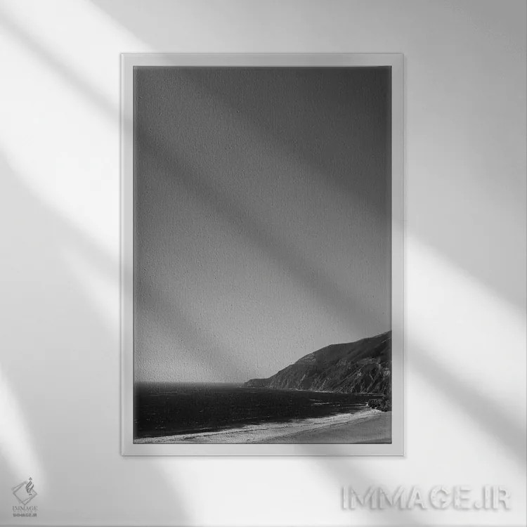 تابلو بیگ سور، کالیفرنیا دو اثر بثانی یانگ - نمای قابدار سفید