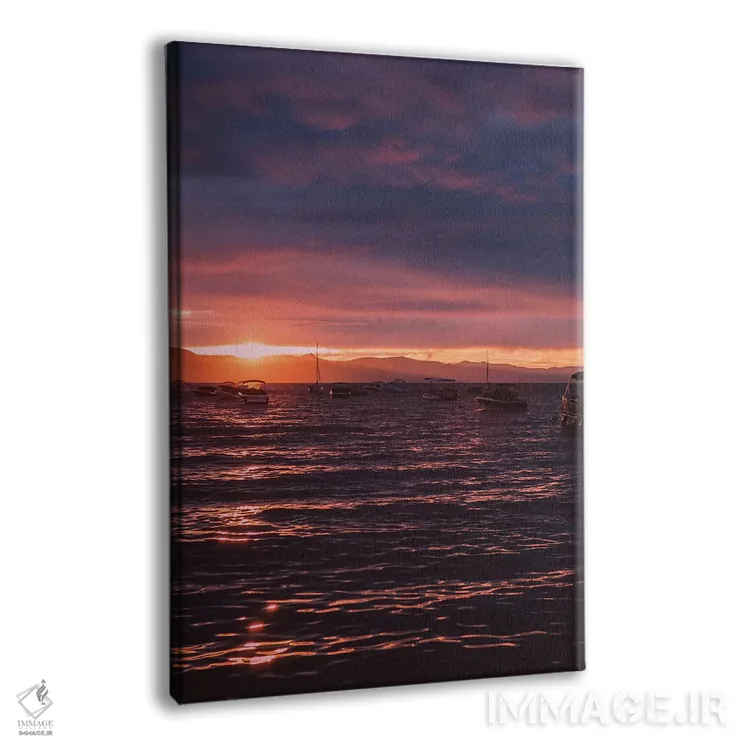 تابلو غروب دریاچه تاهو اثر بثانی یانگ - نمای پرسپکتیو محصول