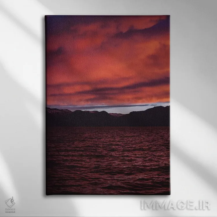 تابلو غروب دوم دریاچه تاهو اثر بثانی یانگ - نمای روبهرو روی دیوار