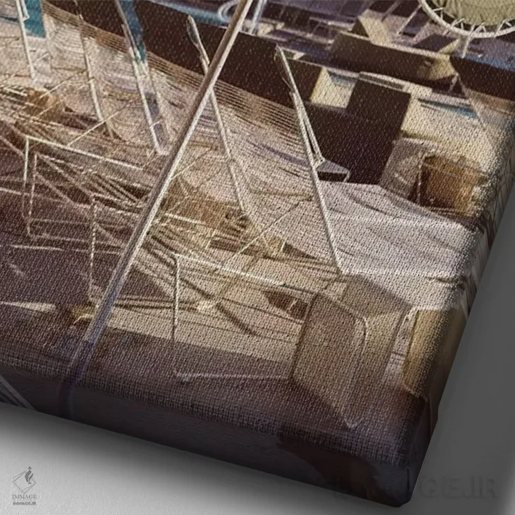 تابلو روز استخر پالم اسپرینگز هشتم اثر بثانی یانگ - نمای نزدیک بافت بوم