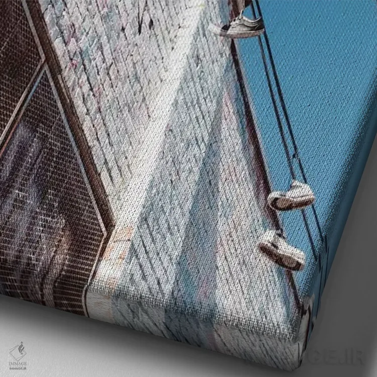 تابلو سان فرانسیسکو یازدهم اثر بثانی یانگ - نمای نزدیک بافت بوم