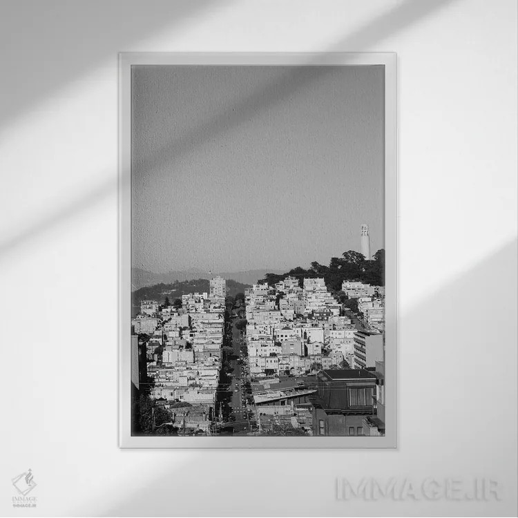 تابلو سان فرانسیسکو هفدهم اثر بثانی یانگ - نمای قابدار سفید