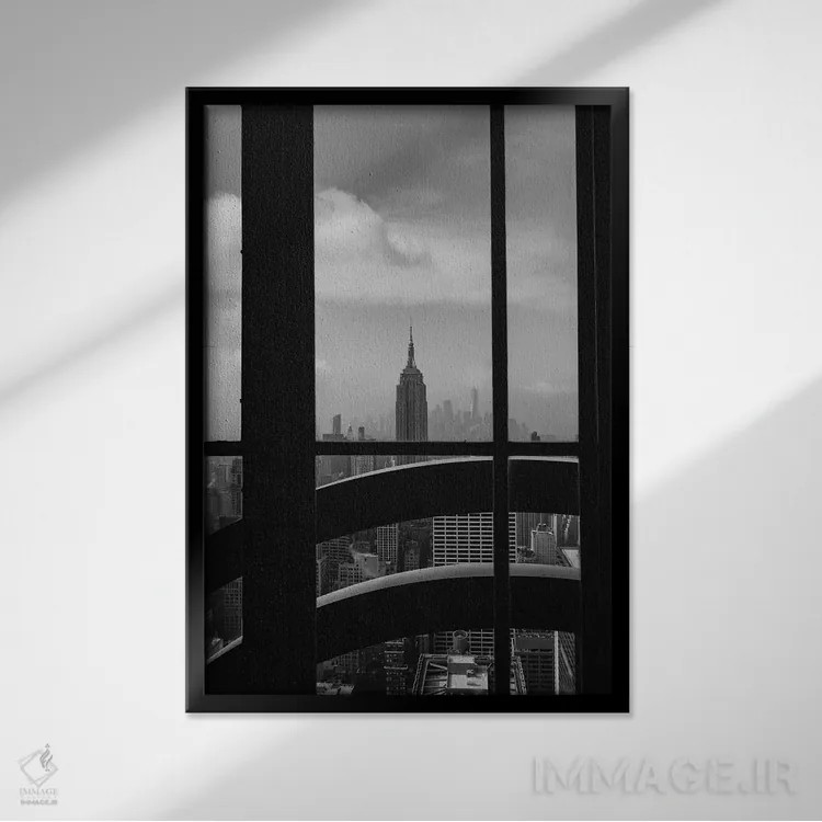 تابلو نیویورک استیت آو مایند سوم (حالت ذهنی نیویورک) اثر بثانی یانگ - نمای قابدار مشکی