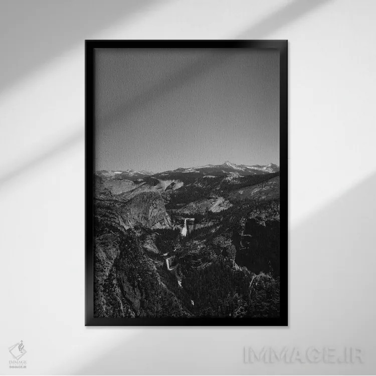 تابلو Yosemite National Park III,نقطه گلیشر - پارک ملی یوسیمیتی سوم اثر بثانی یانگ - نمای قابدار مشکی