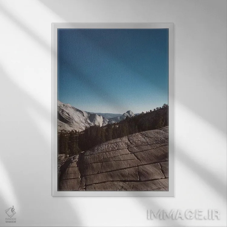 تابلو Yosemite National Park V,نقطه اولمستد - پارک ملی یوسیمیتی پنجم اثر بثانی یانگ - نمای قابدار سفید