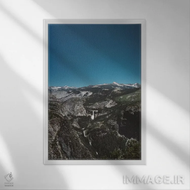 تابلو Yosemite National Park IV,نقطه گلیشر - پارک ملی یوسیمیتی چهارم اثر بثانی یانگ - نمای قابدار سفید